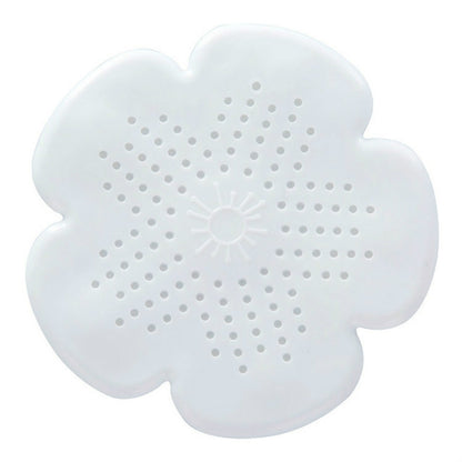 Flower Shape Bathroom Floor Drain Hair Stopper Filter Sink Strainer(White) by bashfashion