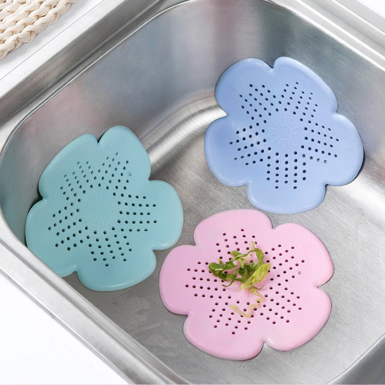 Flower Shape Bathroom Floor Drain Hair Stopper Filter Sink Strainer(White) by bashfashion