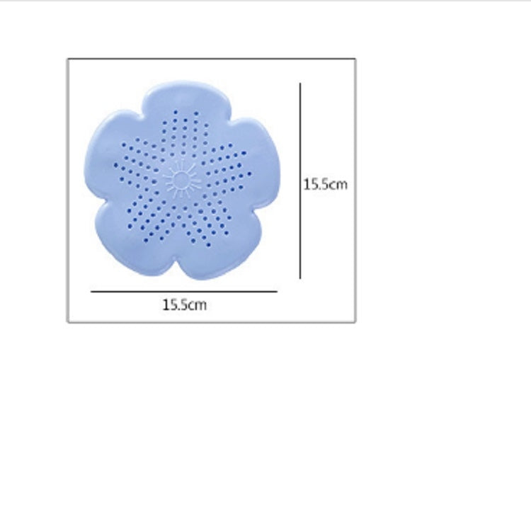 Flower Shape Bathroom Floor Drain Hair Stopper Filter Sink Strainer(White) by bashfashion