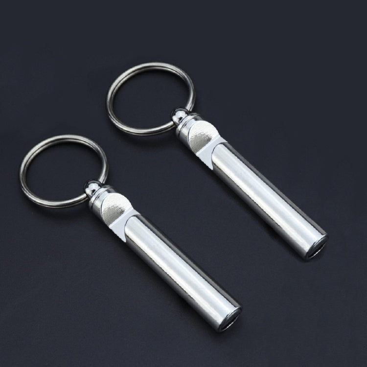 2 PCS Metal Whistle Bottle Opener Keychain Creative Multifunctional Key Ring Pendant, Color:Silver by bashfashion
