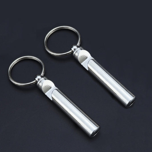 2 PCS Metal Whistle Bottle Opener Keychain Creative Multifunctional Key Ring Pendant, Color:Silver by bashfashion