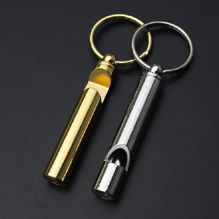 2 PCS Metal Whistle Bottle Opener Keychain Creative Multifunctional Key Ring Pendant, Color:Silver by bashfashion