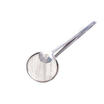 Stainless Steel Fried Food Drain Net Spoon with Clip by bashfashion