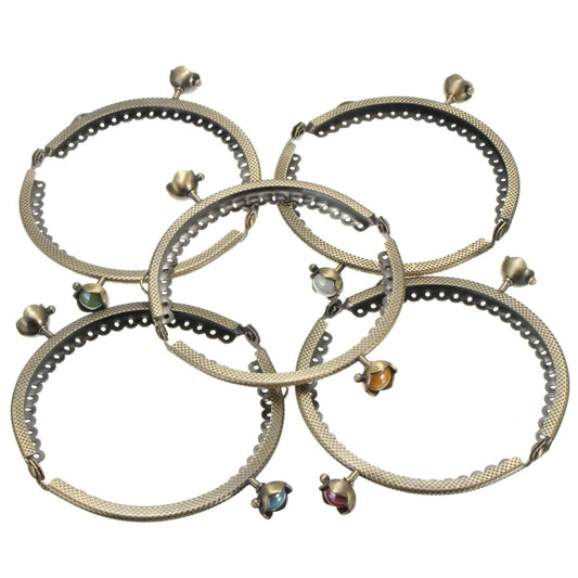 85mm Metal Half Circle Embossed Retro Bag Accessories,Random Color Delivery by bashfashion