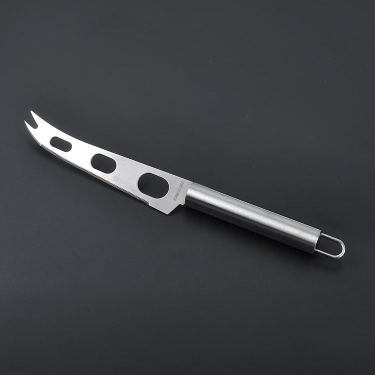 Stainless Steel Cheese Knife With Fork Tip Cheese Butter Knife Slicer Butter Pizza Cutter by bashfashion