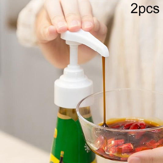 2pcs Household Fuel Consumption Quantitative Bottle Press Type Nozzle Pump Head(White) by bashfashion