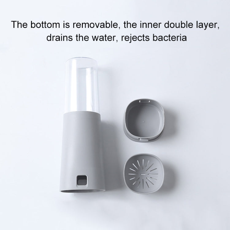 Dustproof Kitchen Drain Household Plastic Cutlery Storage Chopsticks Box with Lid(Gray) by bashfashion