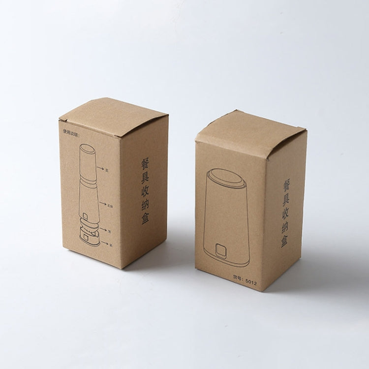 Dustproof Kitchen Drain Household Plastic Cutlery Storage Chopsticks Box with Lid(Gray) by bashfashion