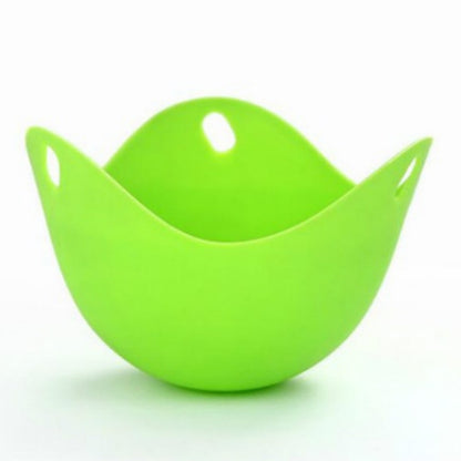 Silicone Egg Cooker Egg Bracket Kitchen Tools Pancake Cookware Bakeware Steam Eggs Plate Tray Green by bashfashion