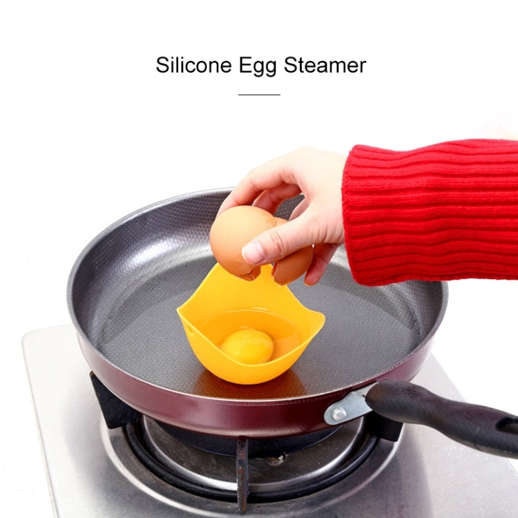 Silicone Egg Cooker Egg Bracket Kitchen Tools Pancake Cookware Bakeware Steam Eggs Plate Tray Red by bashfashion