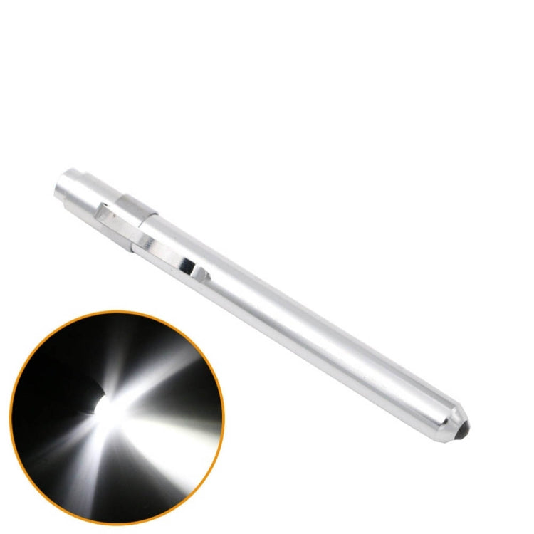 5 PCS Mini Pocket Penlight Torch Light LED Flashlight Mouth Ear Care Inspection Lamp(Silver) by bashfashion
