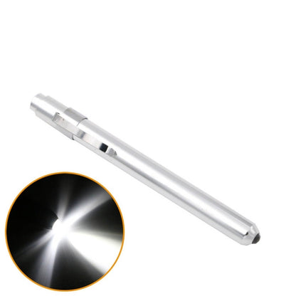 5 PCS Mini Pocket Penlight Torch Light LED Flashlight Mouth Ear Care Inspection Lamp(Silver) by bashfashion