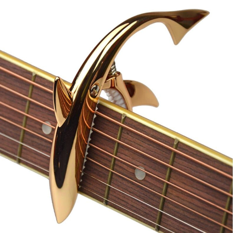 Shark Shape Zinc Alloy Guitar Capo(Rose Gold) by bashfashion