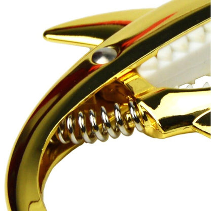 Shark Shape Zinc Alloy Guitar Capo(Rose Gold) by bashfashion