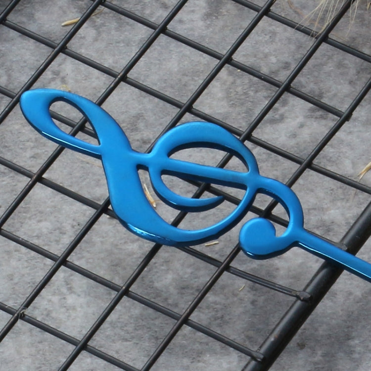 Creative Musical Note Spoon Coffee Stirring Scoop Stainless Steel Titanium Music Bar Spoon Gift Spoon(Black) by bashfashion