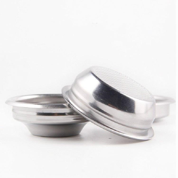 Semi-automatic Coffee Machine Stainless Steel Powder Bowl Brewing Head Filter Bottomless Handle Filter, Specification:Single Cup, Size:58mm Universal by bashfashion