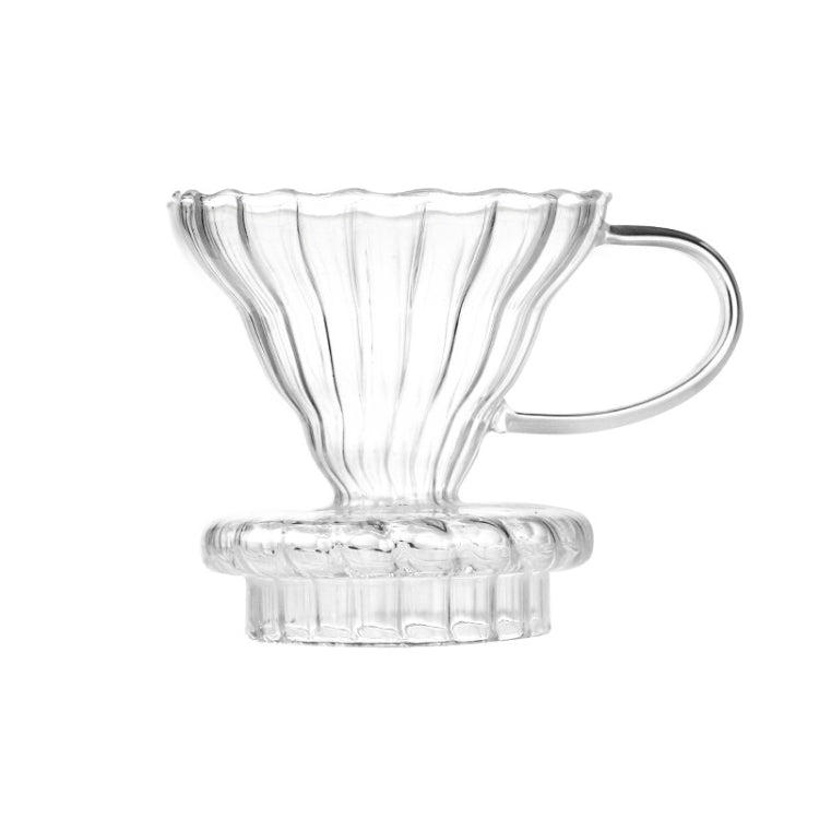 Heat-resistant Hand-made Coffee Glass Pot Cloud Coffee Sharing Pot, Specification:600ml Integrated Glass Filter Cup by bashfashion