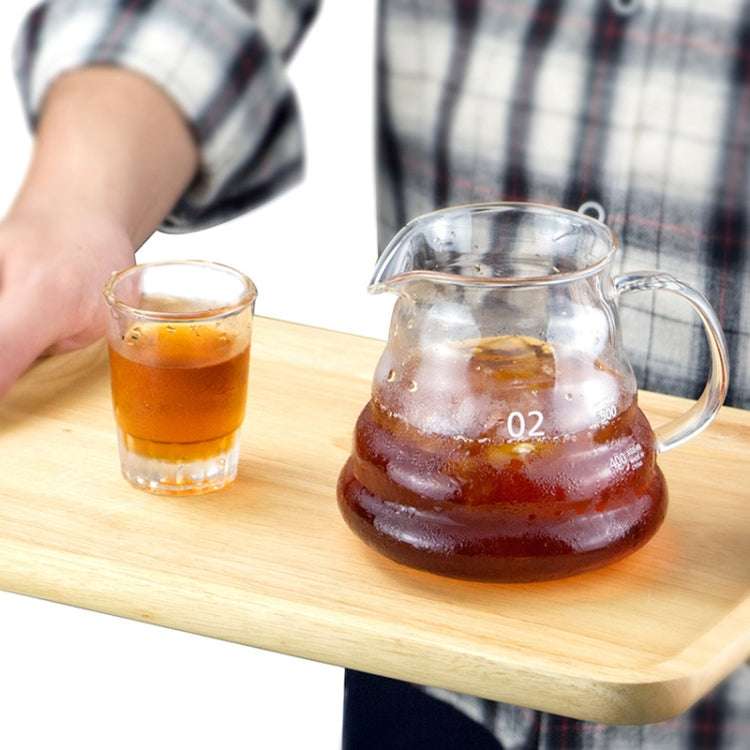 Heat-resistant Hand-made Coffee Glass Pot Cloud Coffee Sharing Pot, Specification:600ml Integrated Glass Filter Cup by bashfashion