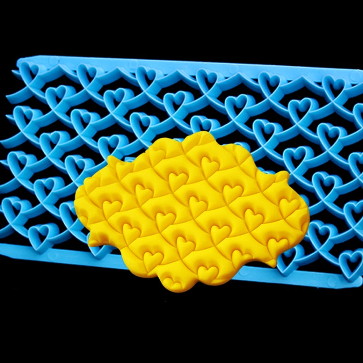 2 PCS Cake Fondant Tool Heart Shaped Diamond Texture Plaid Overpass Quyi Seal Printing Mould( 6 Petal Cut Mold 56006) by bashfashion