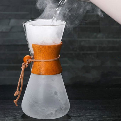Heat Resistant Glass Coffee Pot Convenient Hand Made Pot, Specification:600ml Coffee Pot by bashfashion