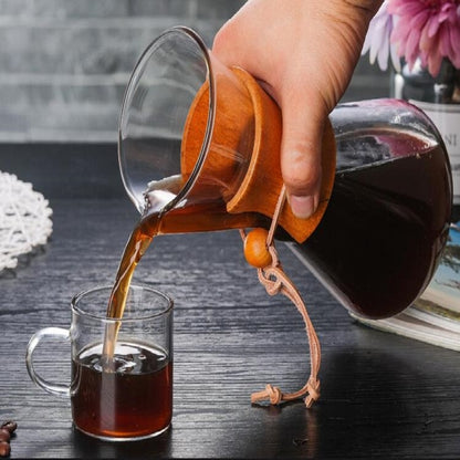 Heat Resistant Glass Coffee Pot Convenient Hand Made Pot, Specification:600ml Coffee Pot by bashfashion