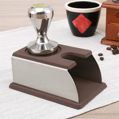Stainless Steel Solid Wood Handle Integrated Coffee Powder, Specification:57.5mm, Color:Oak Handle by bashfashion