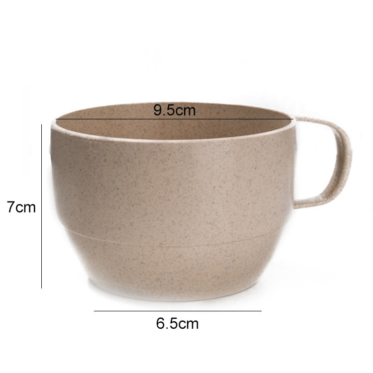 Wheat Straw Coffee Cup Tea Milk Breakfast Cups(Beige) by bashfashion