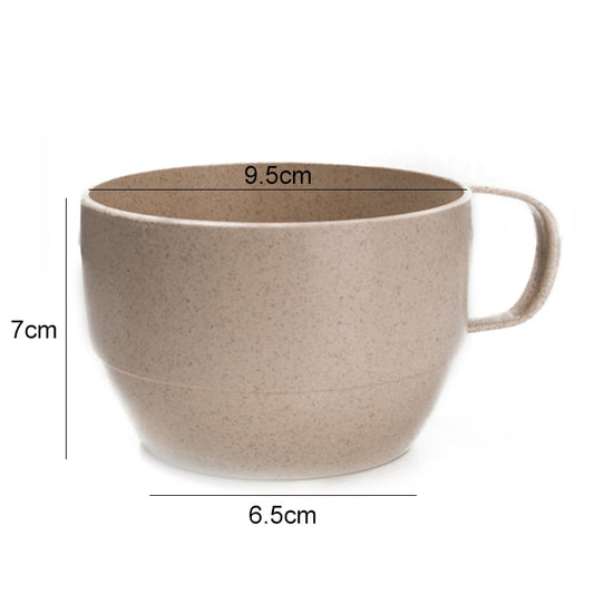 Wheat Straw Coffee Cup Tea Milk Breakfast Cups(Beige) by bashfashion
