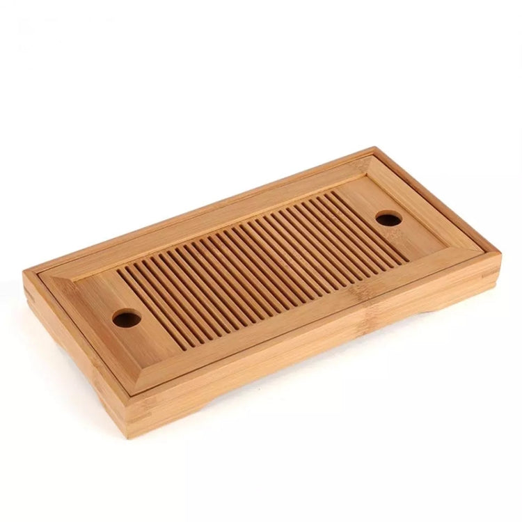 Bamboo Tea Trays Kung Fu Tea Accessories Tea Tray Table With Drain Rack(primary color) by bashfashion