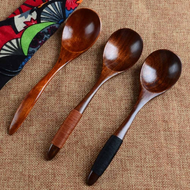 10 PCS Eco Wooden Spoon Flatware Kitchen Soup Coffee Stirring Spoons Cooking Utensil Coffee Tea Mixing Spoons(Round Mouth Tip Spoon S011) by bashfashion