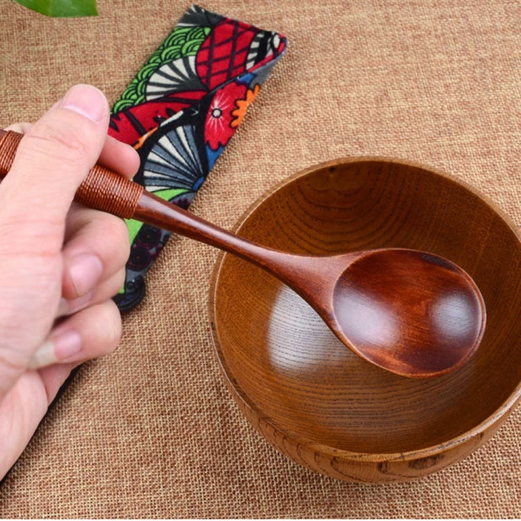 10 PCS Eco Wooden Spoon Flatware Kitchen Soup Coffee Stirring Spoons Cooking Utensil Coffee Tea Mixing Spoons(Round Mouth Tip Spoon S011) by bashfashion