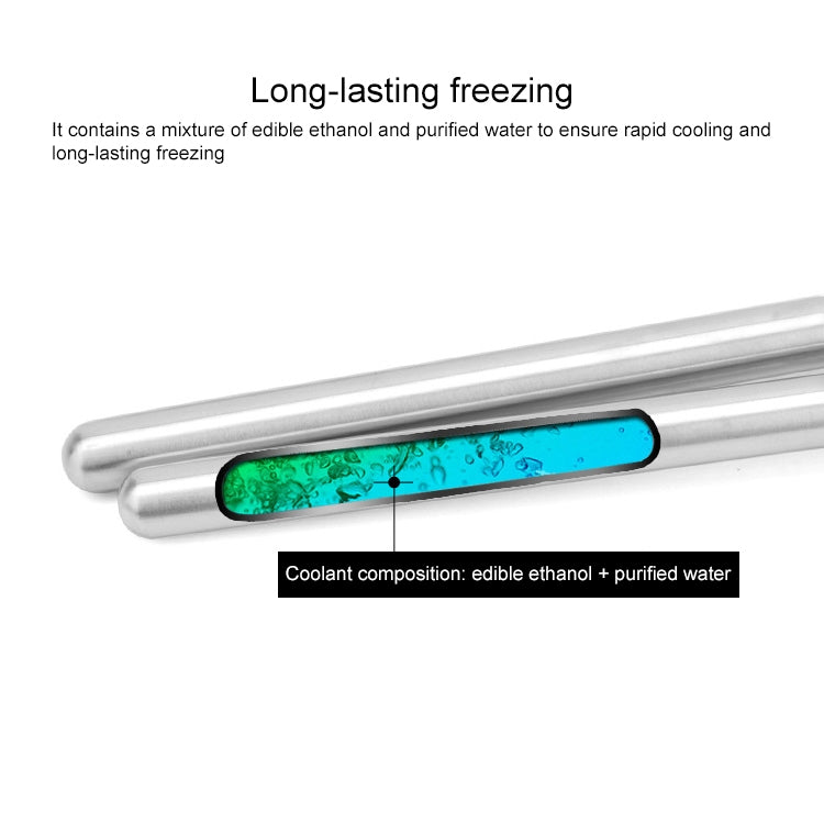 2 PCS 304 Stainless Steel Quick Freezing Ice Wine Cooler Portable Cooling Rod Cooling Wine Rod by bashfashion