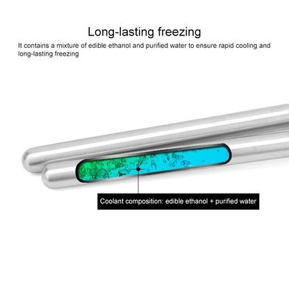2 PCS 304 Stainless Steel Quick Freezing Ice Wine Cooler Portable Cooling Rod Cooling Wine Rod by bashfashion