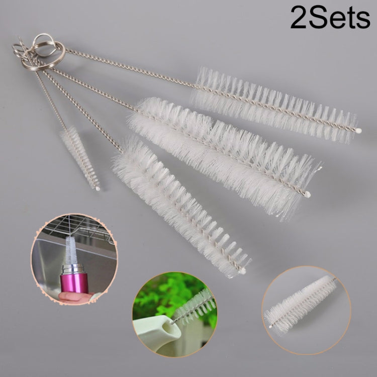 2 Sets Stainless Steel Wash Pipe Straw Brush Cleaner by bashfashion