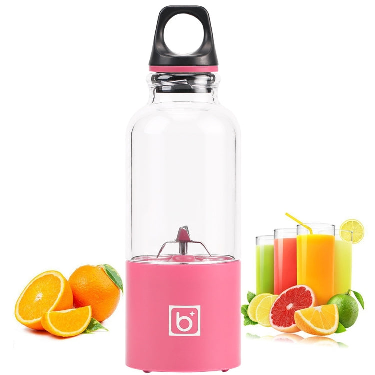 500ml Mini Portable Electric Juicer Cup USB Rechargeable Juicer Blender Maker Shaker Squeezers Fruit Orange Juice Extractor(Pink) by bashfashion