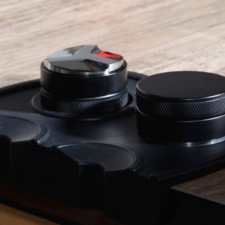 Macaron Stainless Steel Coffee Powder Flat Powder Filling Device, Specification:Flat(Black) by bashfashion