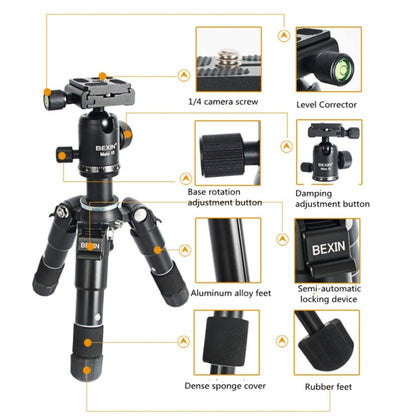 BEXIN Mate 10 Mobile Phone Camera Desktop Aluminum Alloy Tripod Mount Live Broadcast Selfie Stick Tripod by BEXIN