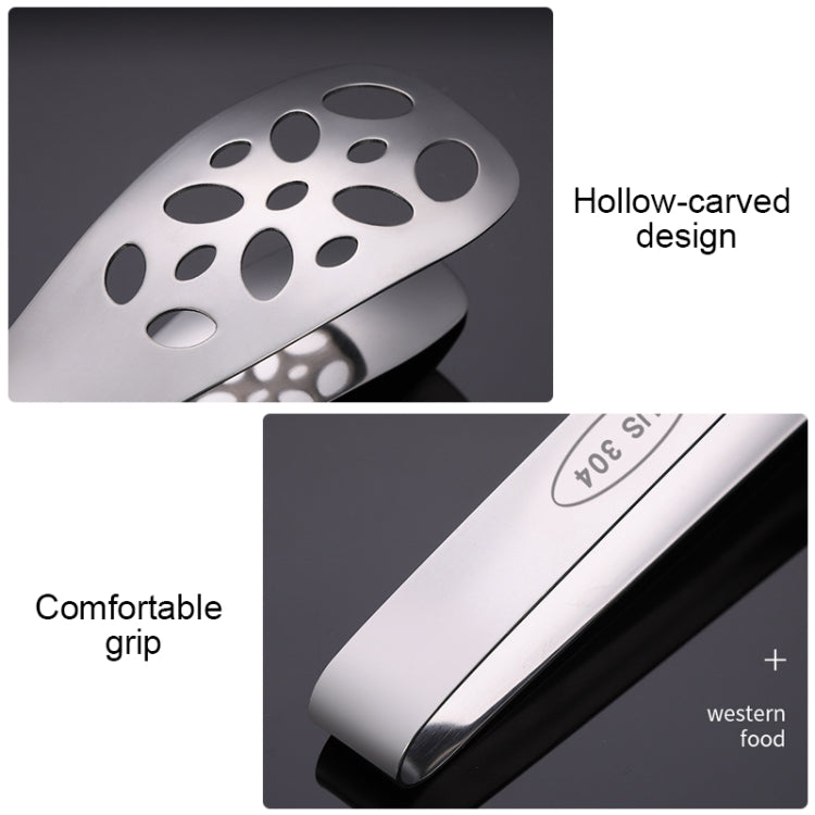 Stainless Steel Food Clip Anti-scalding Bread Steak Barbecue Clip Baking Tool by bashfashion