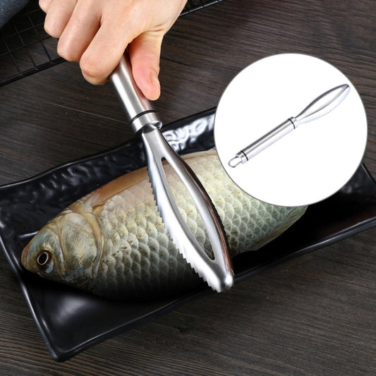 Stainless Steel Fish Scale Planer Household Hand-held Fish Scale Remover by bashfashion