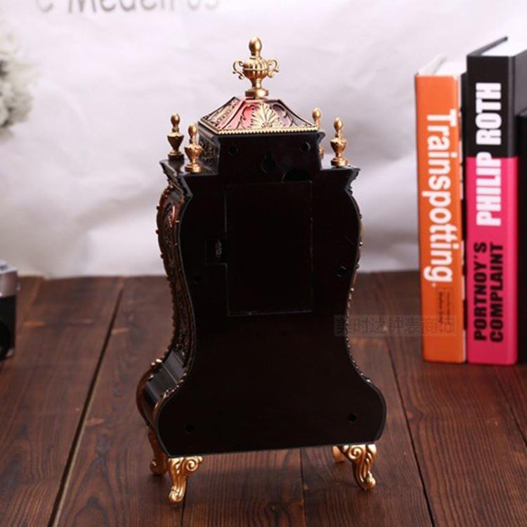 Vintage Clock Classical Royalty Sitting Room TV Cabinet Desk Imperial Furnishing Creative Sit Pendulum Clock(Gray) by bashfashion