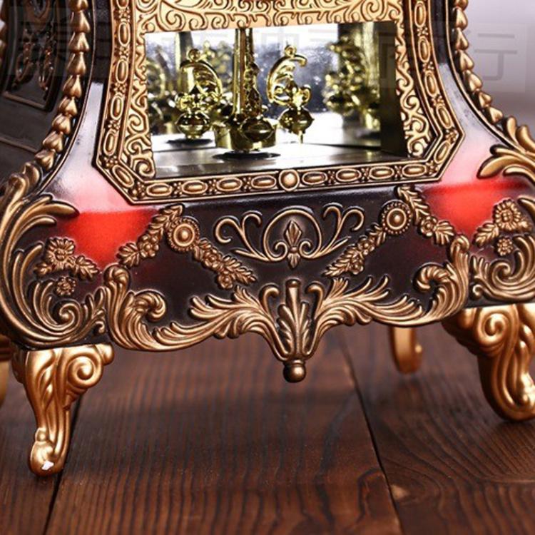 Vintage Clock Classical Royalty Sitting Room TV Cabinet Desk Imperial Furnishing Creative Sit Pendulum Clock(Brown) by bashfashion