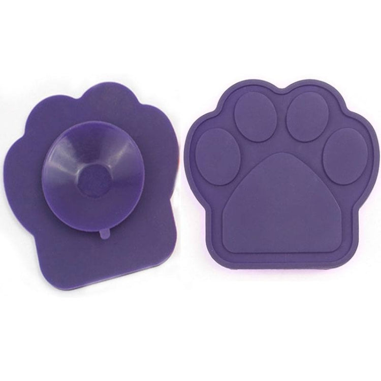 Pet Silicone Fixed Suction Cup Bowl Slow Eating Divert Attention Bath Products(Purple) by bashfashion