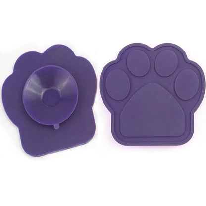 Pet Silicone Fixed Suction Cup Bowl Slow Eating Divert Attention Bath Products(Purple) by bashfashion