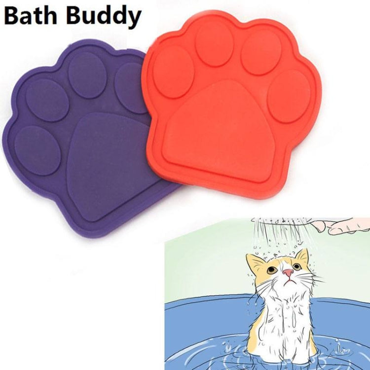 Pet Silicone Fixed Suction Cup Bowl Slow Eating Divert Attention Bath Products(Purple) by bashfashion
