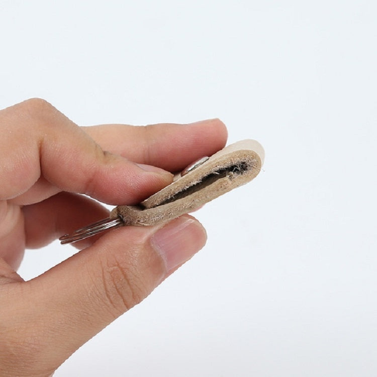 10 PCS Genuine Leather Guitar Pick Storage Bag with Key Ring, Color:Black by bashfashion