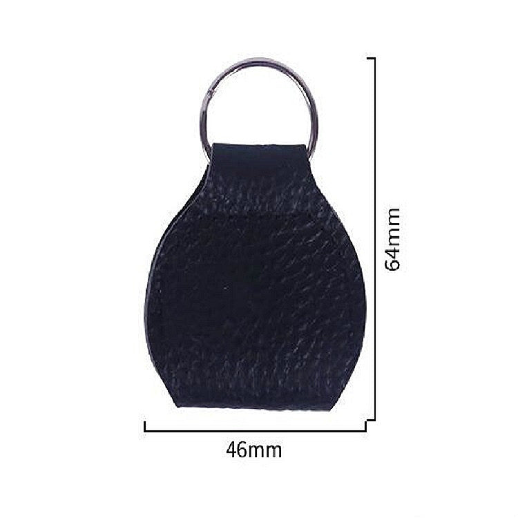 10 PCS Genuine Leather Guitar Pick Storage Bag with Key Ring, Color:Brown by bashfashion