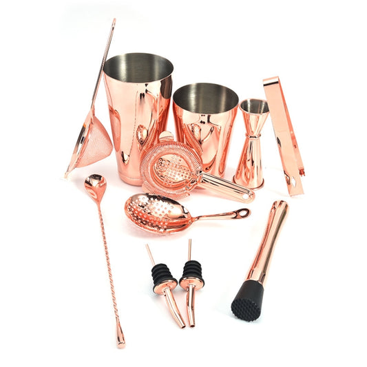 11 in 1 Cocktail Mixing Set Wine Filter Filter, Color:Rose Gold by bashfashion