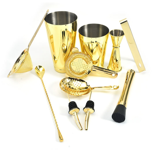 11 in 1 Cocktail Mixing Set Wine Filter Filter, Color:Gold by bashfashion
