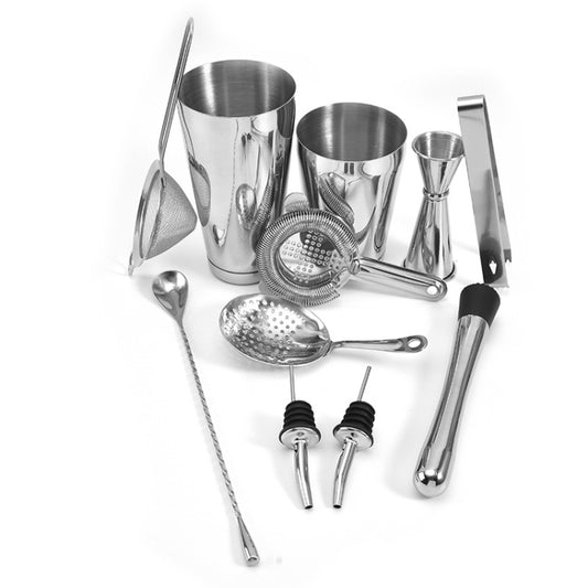 11 in 1 Cocktail Mixing Set Wine Filter Filter, Color:Silver by bashfashion