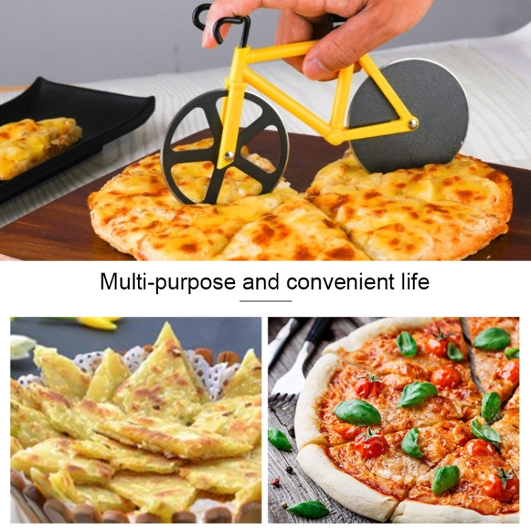 Stainless Steel Bicycle Pizza Cutter Knife Cake Cutter Creative Hob Random Color Delivery by bashfashion